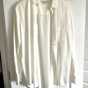 Madewell white blouse shirt